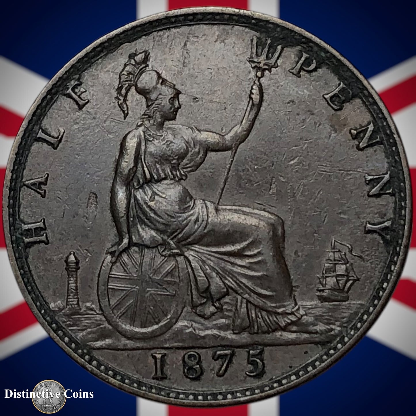 Great Britain 1875 Half Penny 1/2d GB5517