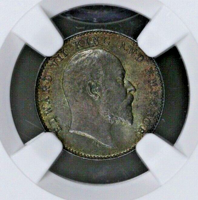 India 1910 C 2 Annas NGC MS 64 S699