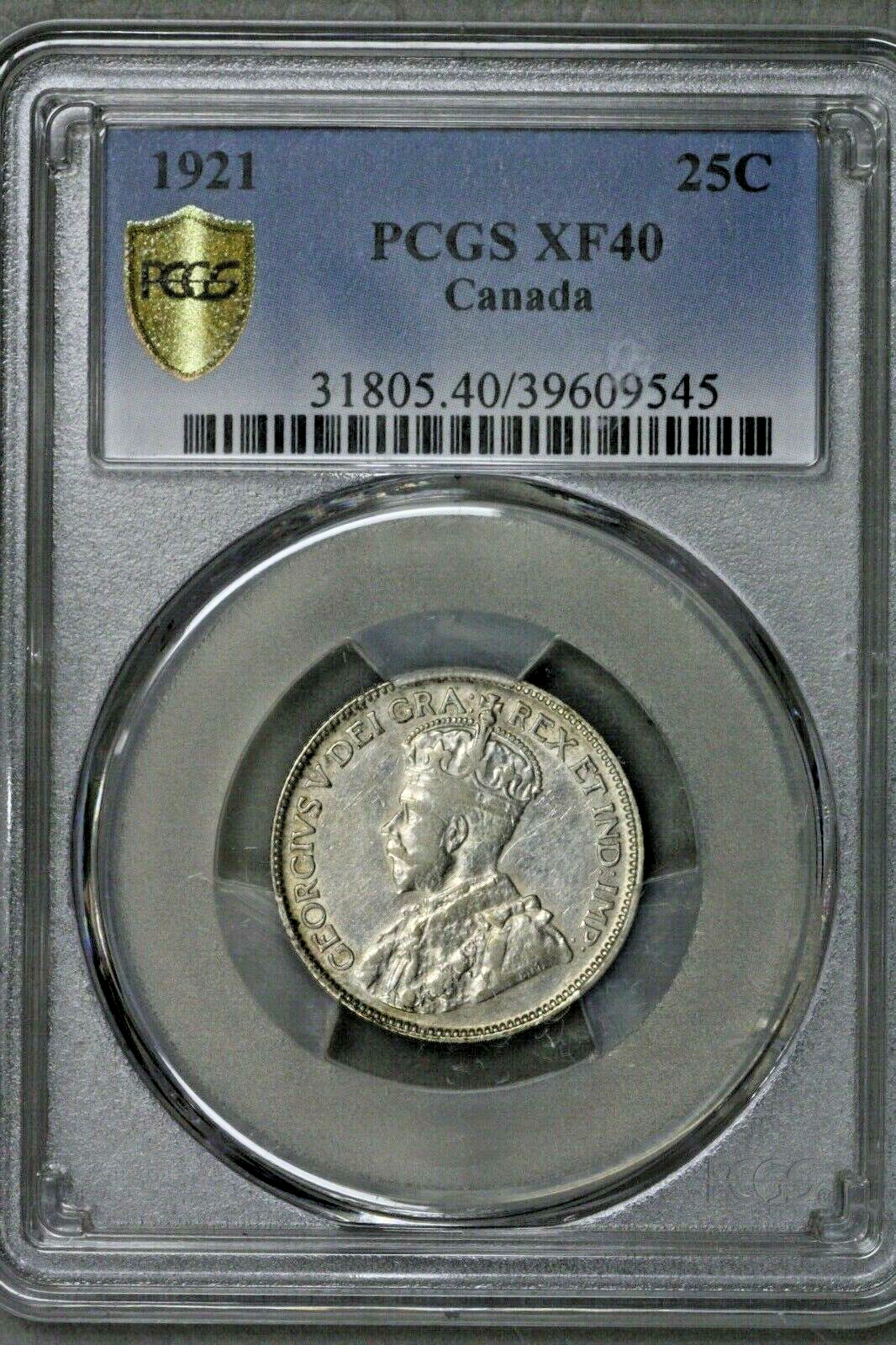 Canada 1921 25 Cents PCGC XF 40 S387