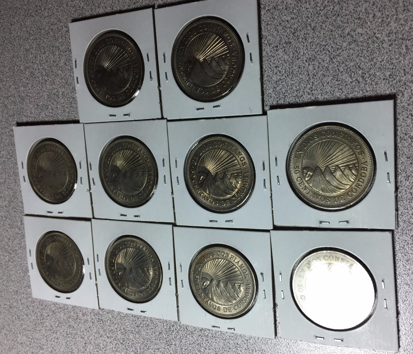 Lot of (10) 1965 NICARAGUA 50 Centavos #A101