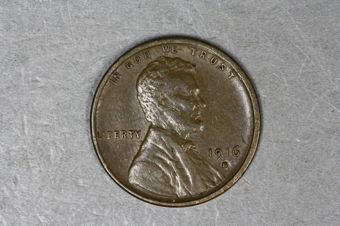 US 1916 S Lincoln Wheat Penny A2912