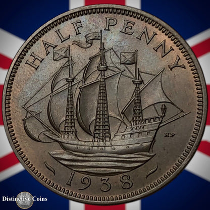 Great Britain 1938 Half Penny 1/2d GB6010