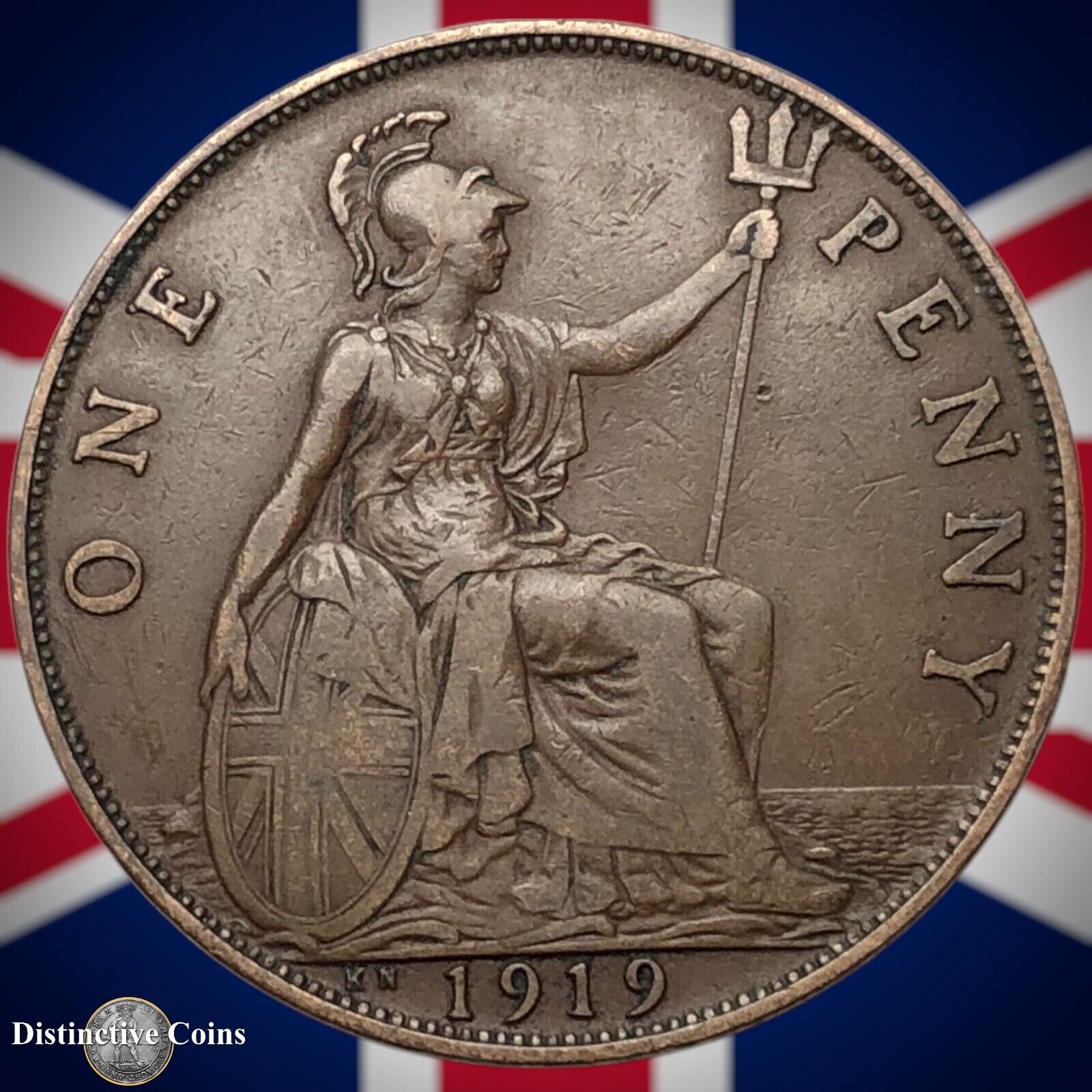 Great Britain 1919 KN Penny 1d GB6944