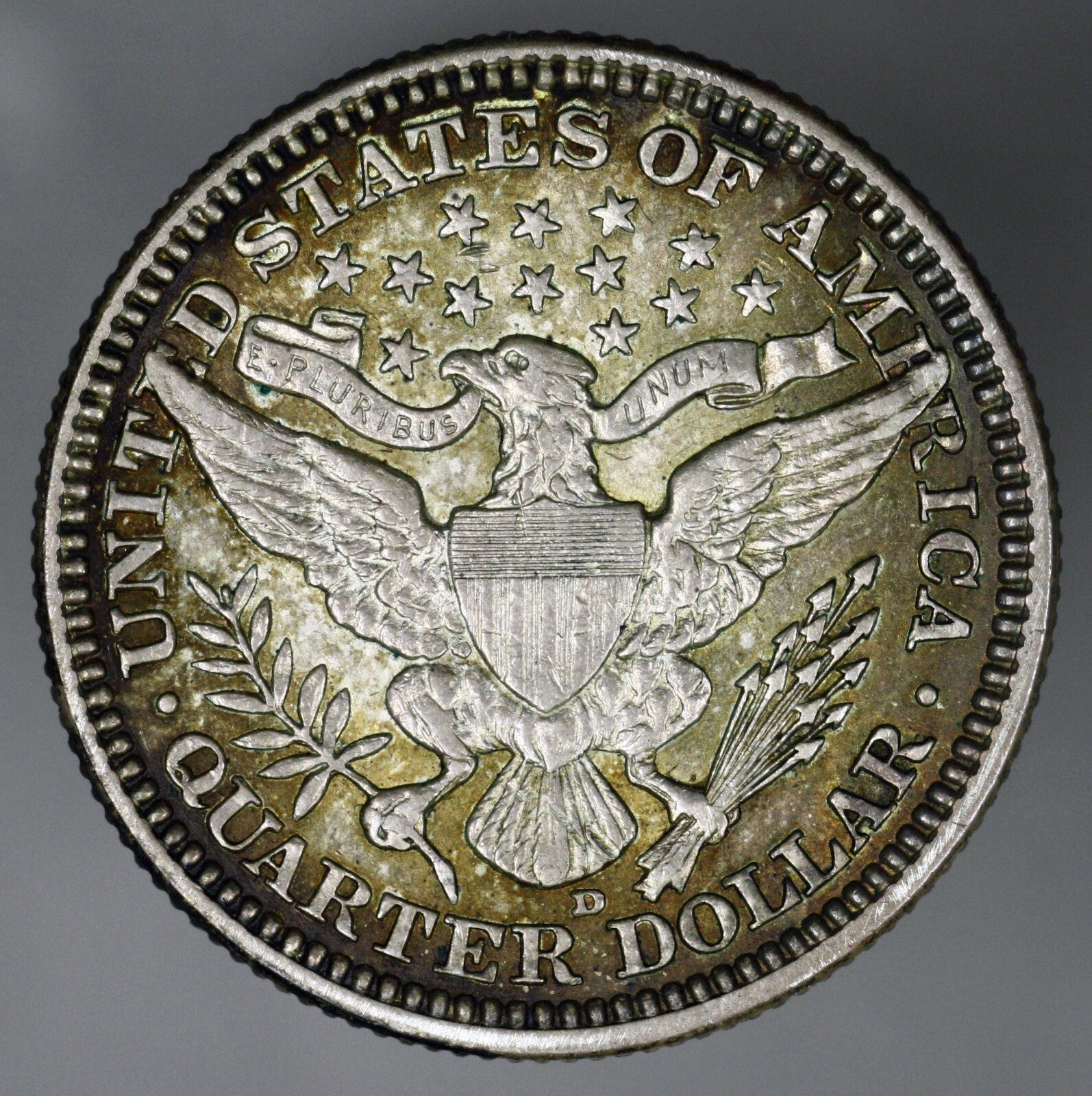 US 1916 D Barber Quarter  A3334