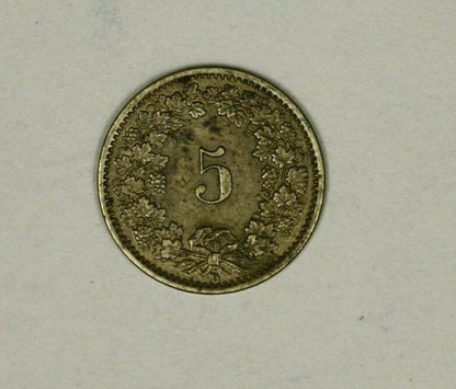 Switzerland 5 Rappen 1877-B   XF    A1045