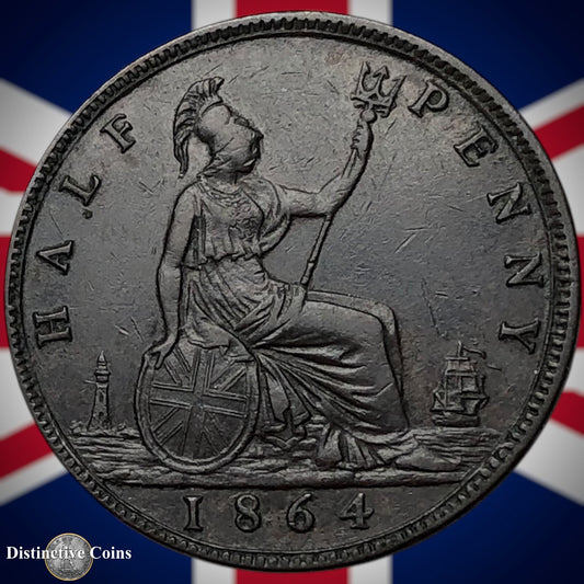 Great Britain 1864 Half Penny 1/2d GB5468