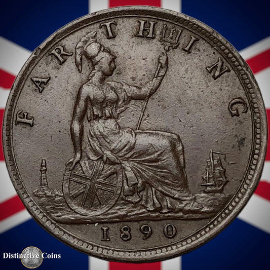 Great Britain 1890 Farthing 1/4d GB4292