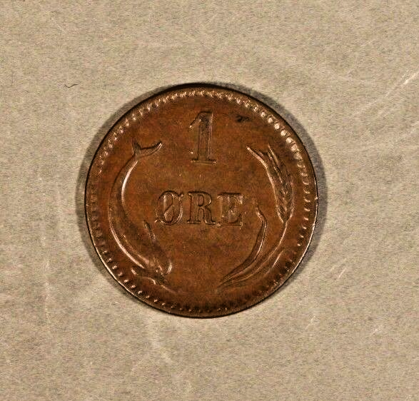 1879 CS Denmark Ore Extra Nice Details   