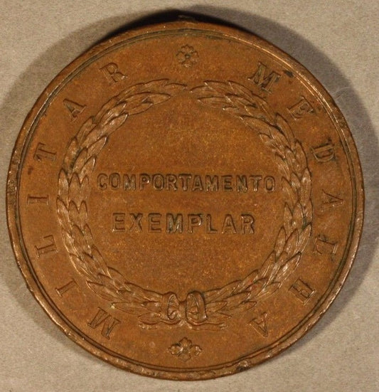 1863 PORTUGAL MILITARY BRONZE DECORATION MEDAL 