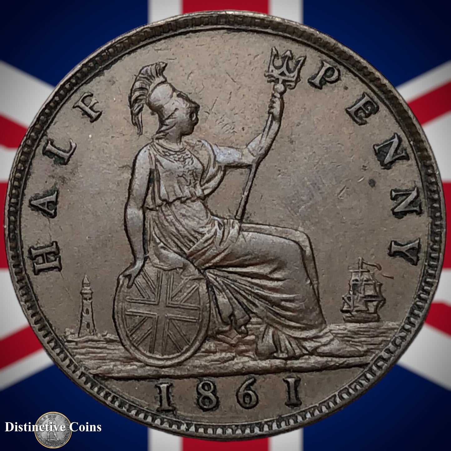 Great Britain 1861 Half Penny 1/2d GB5389