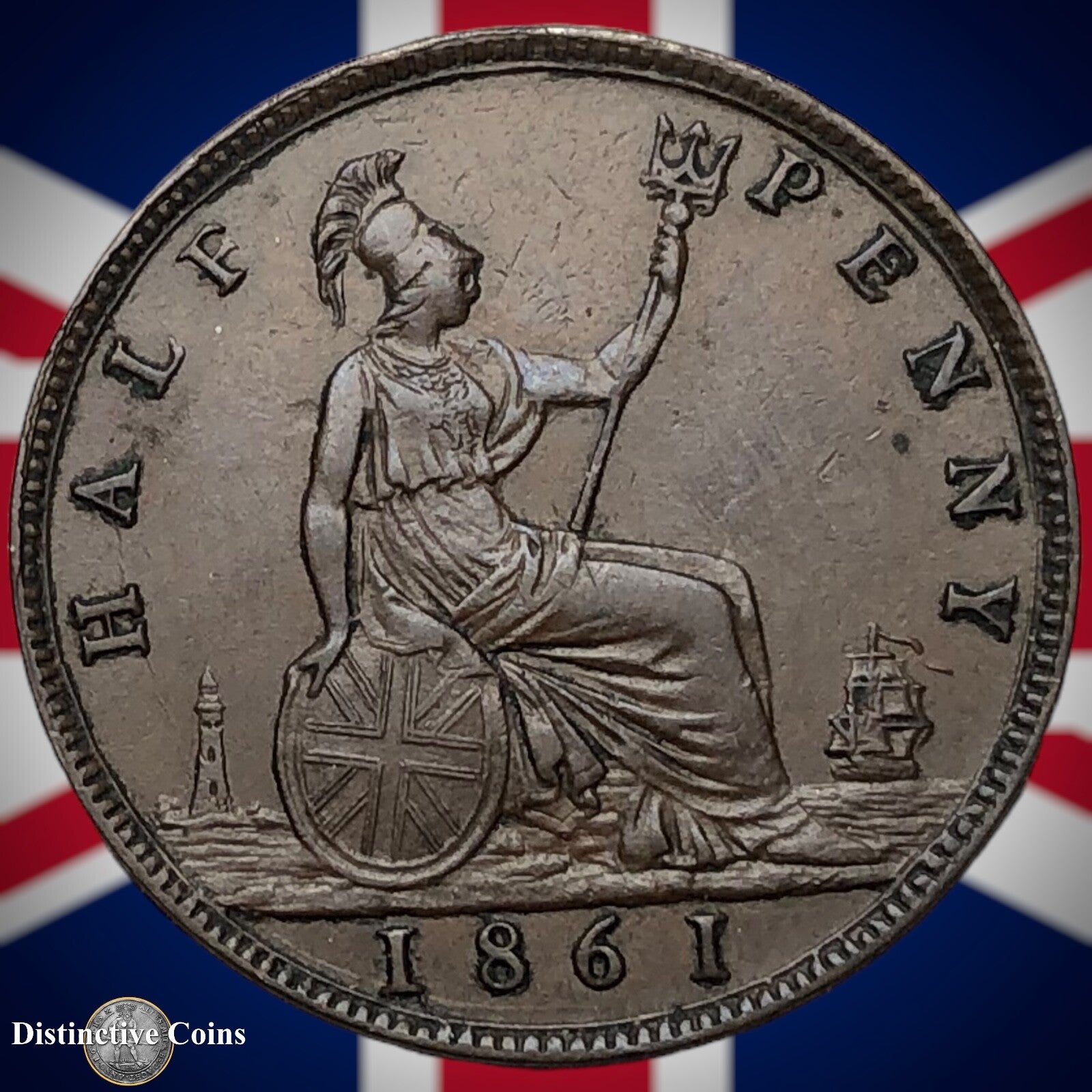 Great Britain 1861 Half Penny 1/2d GB5389
