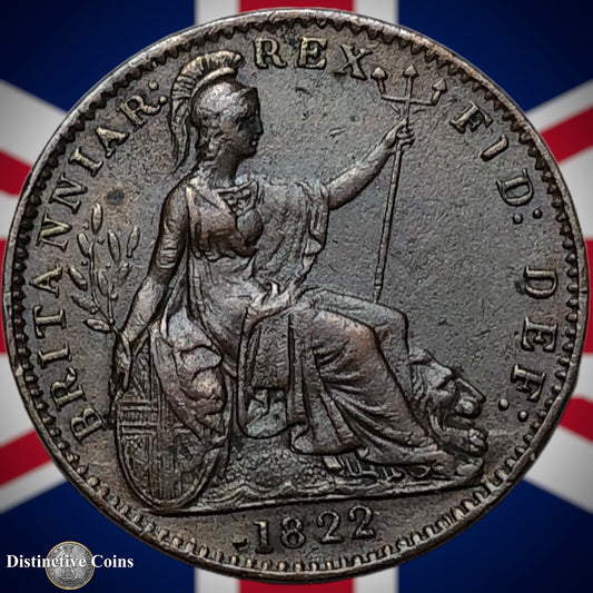 Great Britain 1822 Farthing 1/4d GB3253