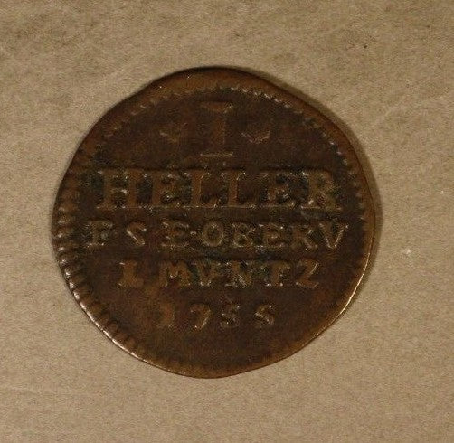 1755 German State Saxe-Weimar Eisenach Heller Circ'd  