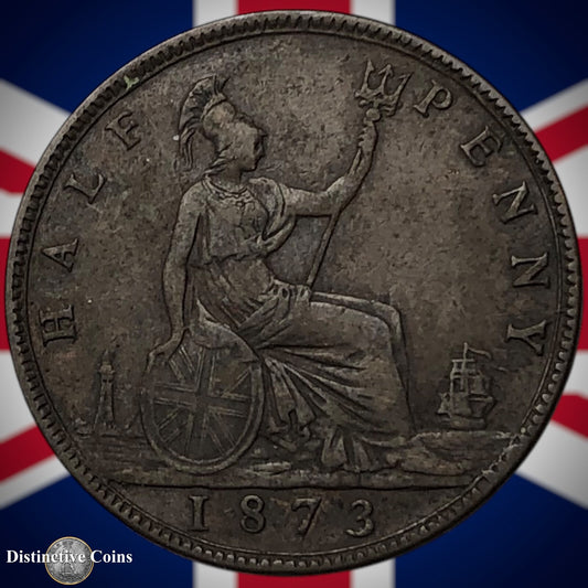 Great Britain 1873 Half Penny 1/2d GB5503