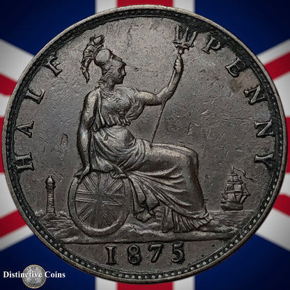 Great Britain 1875 Half Penny 1/2d GB5517