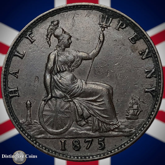 Great Britain 1875 Half Penny 1/2d GB5517