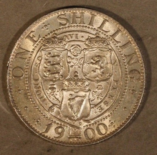 1900 Great Britain Shilling Silver Lightly Circulated 
