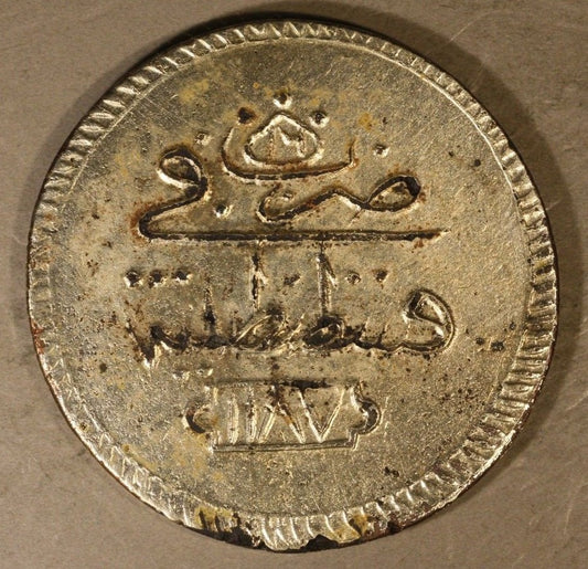AH1187//16  Turkey 2 Piastres Billon Very High Grade  