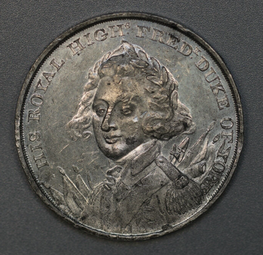 1793 Prince Frederick Duke of York White Medal   A3441