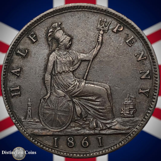 Great Britain 1861 Half Penny 1/2d GB5381