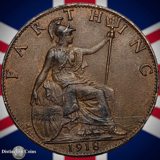 Great Britain 1918 Farthing 1/4d GB4703