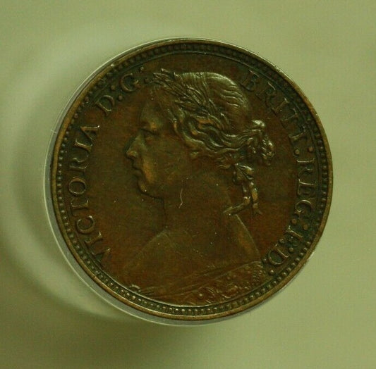 Great Britain 1878 Farthing XF   A277