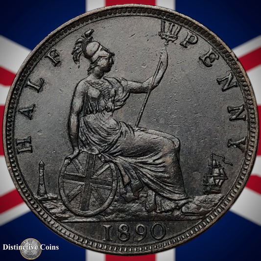 Great Britain 1890 Half Penny 1/2d GB5667