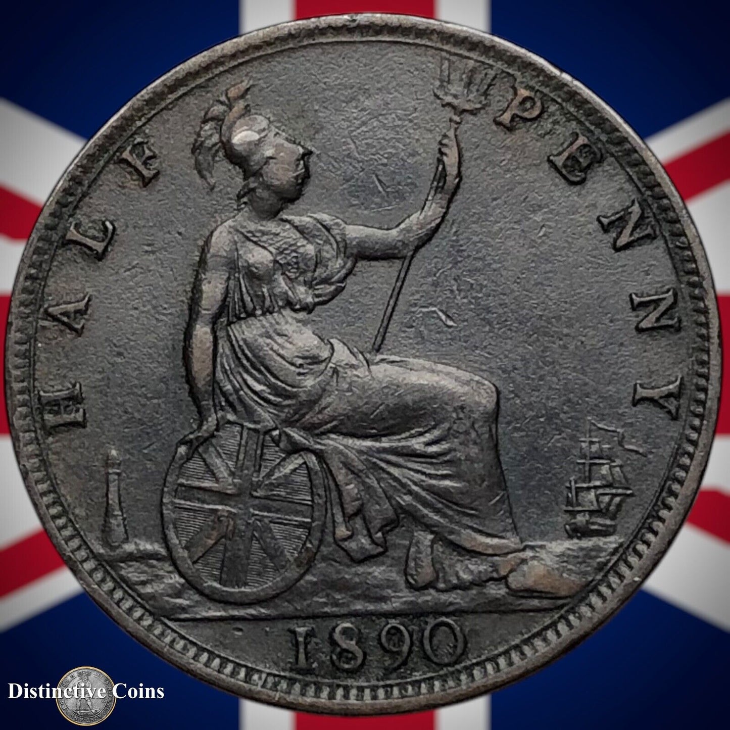 Great Britain 1890 Half Penny 1/2d GB5653