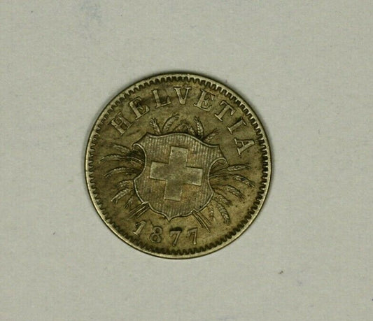 Switzerland 5 Rappen 1877-B   XF    A1045