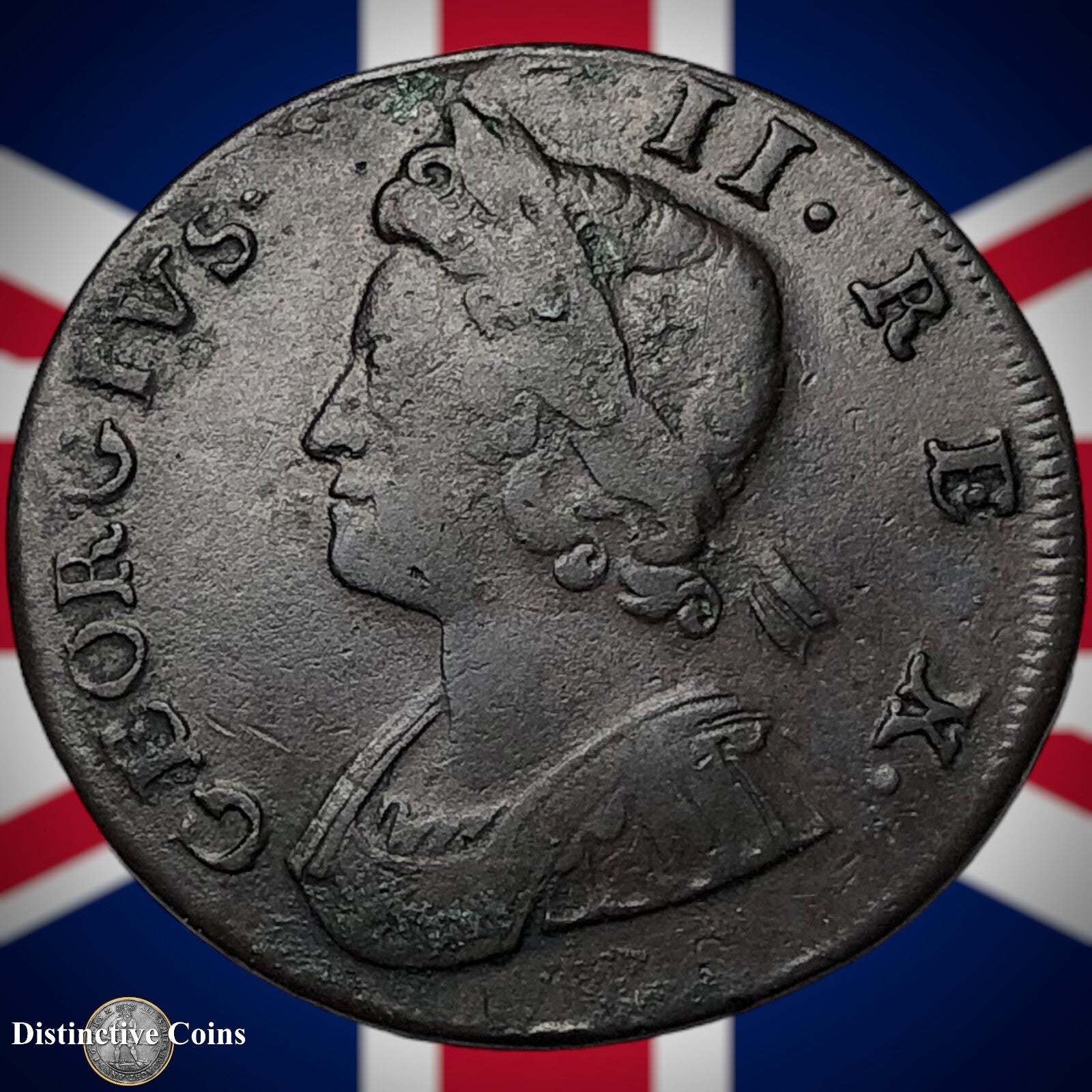 Great Britain 1734 Half Penny 1/2d GB5047