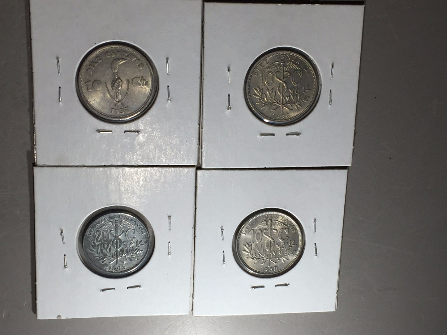 Lot of (4) Bolivia Coins  CENTAVOS  SEE PHOTOS  