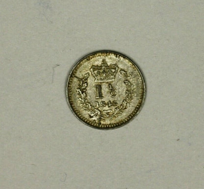Great Britain Silver 1 1/2 Pence 1843  Victoria  Nice Quality  A1040