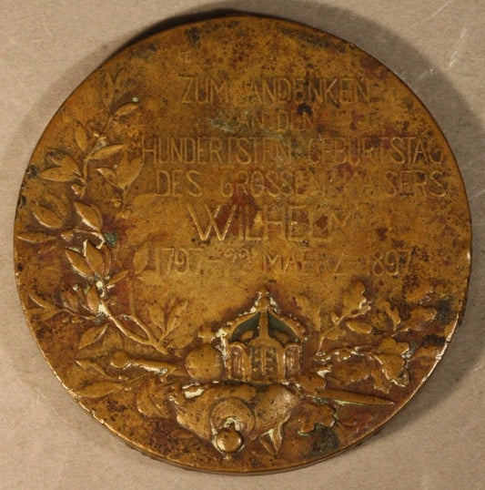 1897 Germany Kaiser Wilhelm Prussia Centenary Medallion 