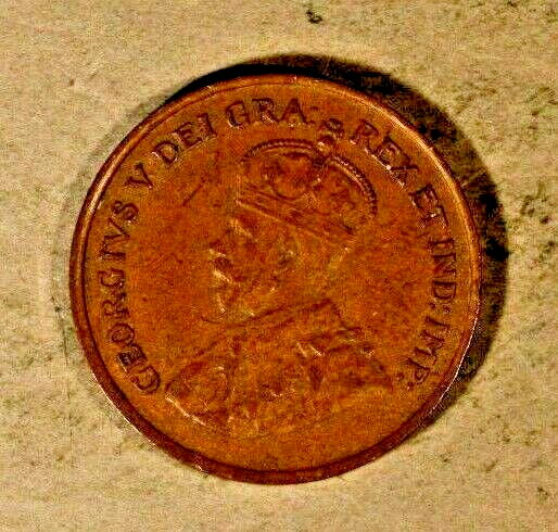 1924 Canada Small Cent Reverse Lamination Mint Error  