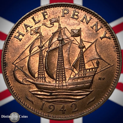 Great Britain 1942 Half Penny 1/2d GB6025
