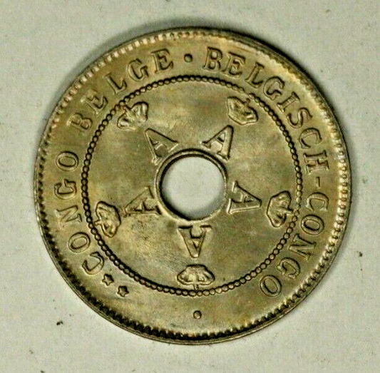 Belgian Congo 10 Centimes 1927 Gem BU  A1909
