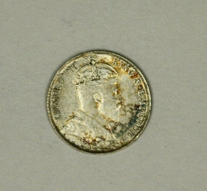 Straits Settlements Silver 5 Cents 1910  AU   Edward VII   A888