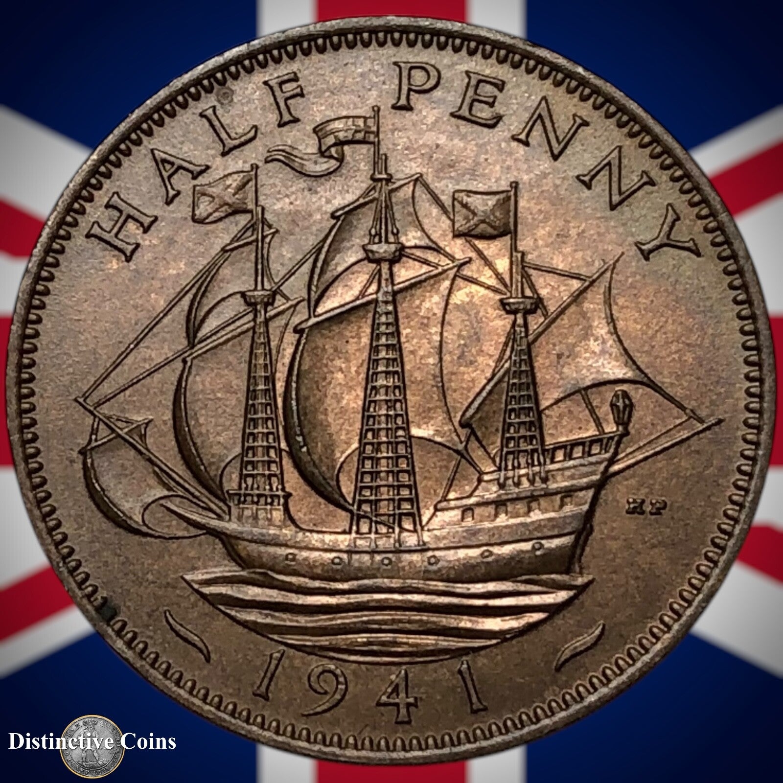 Great Britain 1941 Half Penny 1/2d GB6022