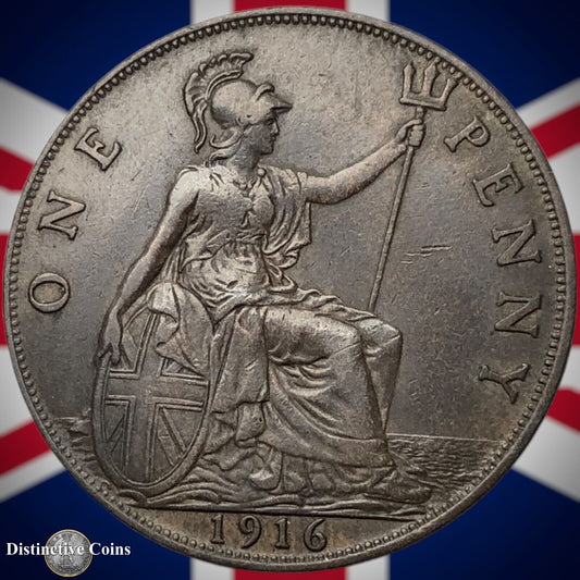Great Britain 1916 Penny 1d GB6829