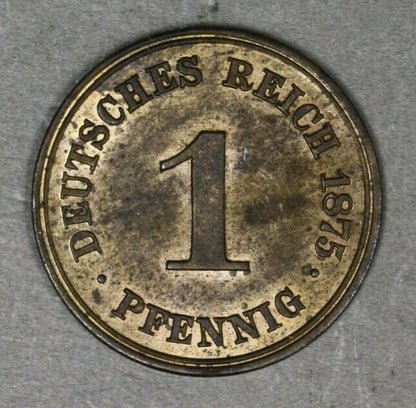 Germany 1875 A Pfennig UNC Some Red  A3044