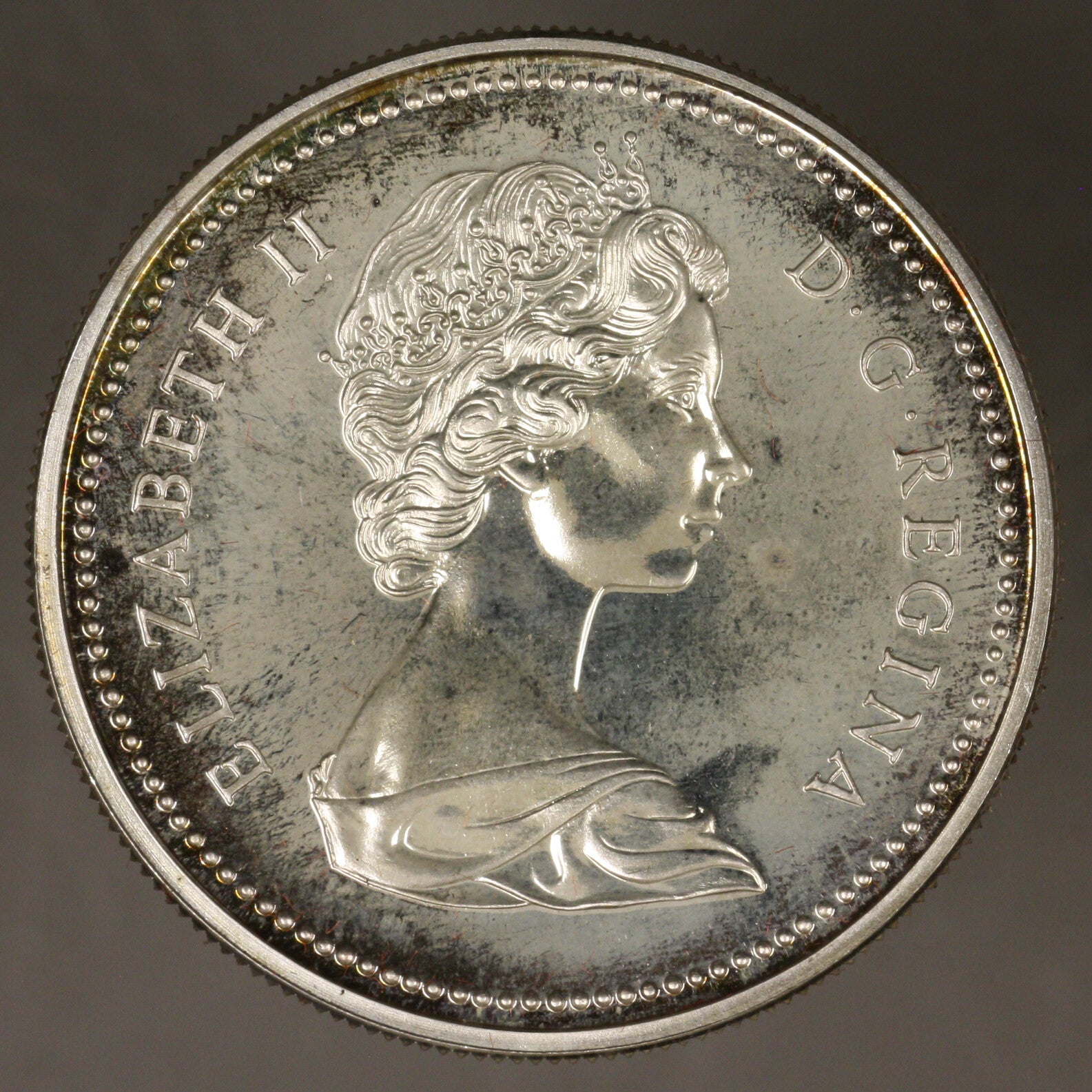 Canada 1973 Silver Dollar $ Beautifully Toned Reverse 