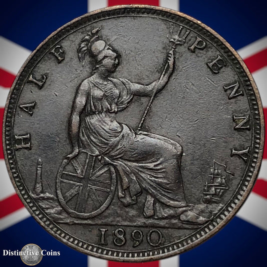 Great Britain 1890 Half Penny 1/2d GB5659