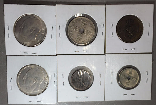 Lot of (6) NORWAY COINS  NICE COLLECTOR GROUP ORE    #A121 