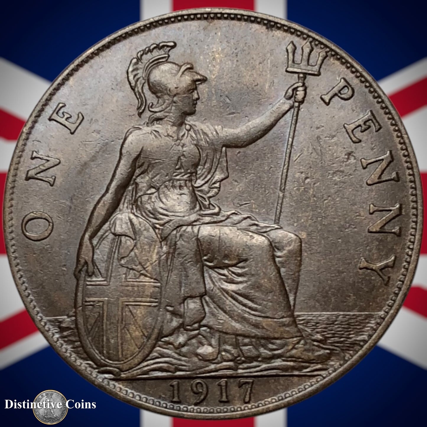 Great Britain 1917 Penny 1d GB6853