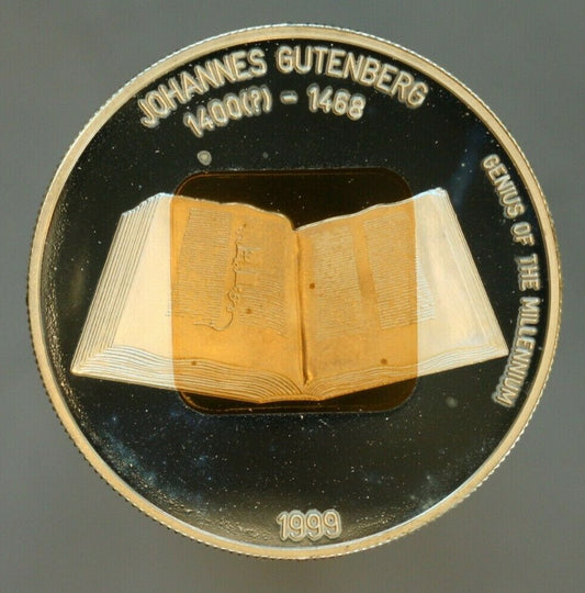 Mongolia 1999 500 Tugrik Gutenberg Proof A589
