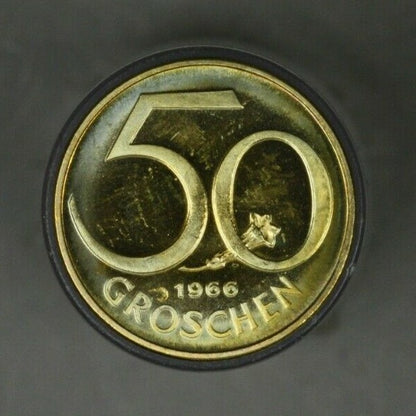 Austria 1966 Proof Set 9 Coins Scarce    B194