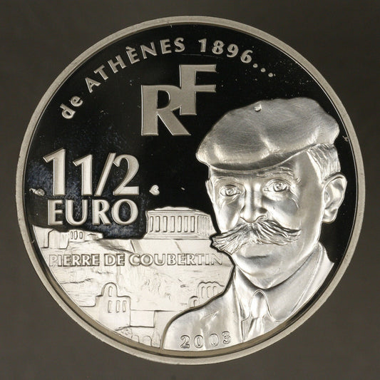 France 2003 1 1/2 Euro Olympic Runner Proof 