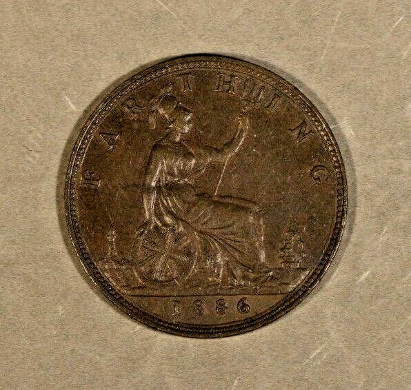 1886 Great Britain 1 Farthing               