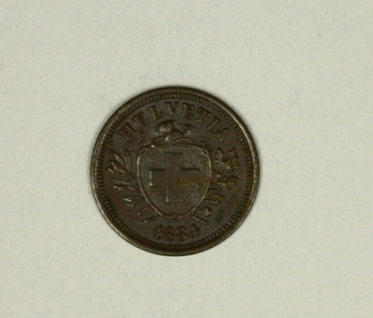 Switzerland  Rappen 1884  AU+   A943