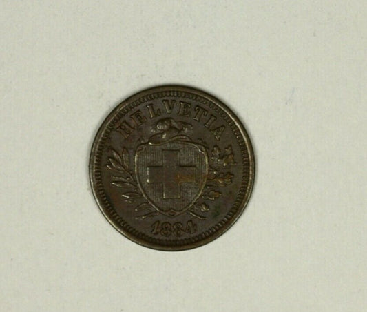Switzerland  Rappen 1884  AU+   A943